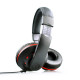 Наушники HQ-Tech E-H032 Black, 2 x Mini jack (3.5 мм), накладные, регулятор громкости, кабель 2 м